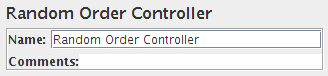 Random Order Controller의 제어판 스크린샷